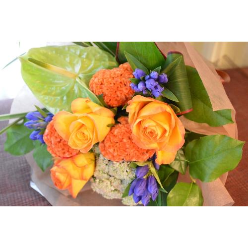 �L���[�g�ȃu�[�P�@JapanOrange�@�i�o���̉ԑ��j�@�I�����W�n�@�a�����A�����L�O���A���j���A���ʁA���\��A�h�V�̓�5