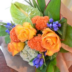 �L���[�g�ȃu�[�P�@JapanOrange�@�i�o���̉ԑ��j�@�I�����W�n�@�a�����A�����L�O���A���j���A���ʁA���\��A�h�V�̓�