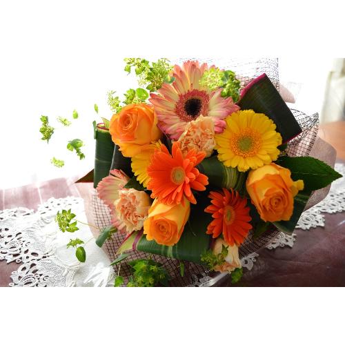 �L���[�g�ȃu�[�P�@LoveOrange�@�i�o���ƃK�[�x���̉ԑ��j�C�G���[�I�����W�n�@�a�����A�����L�O���A���j���A���ʁA���\��A�h�V�̓�3