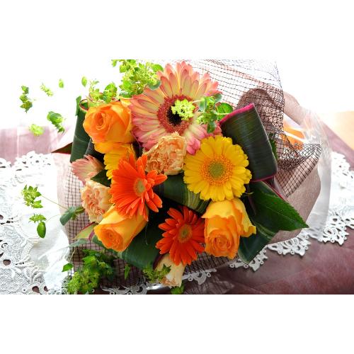 �L���[�g�ȃu�[�P�@LoveOrange�@�i�o���ƃK�[�x���̉ԑ��j�C�G���[�I�����W�n�@�a�����A�����L�O���A���j���A���ʁA���\��A�h�V�̓�5