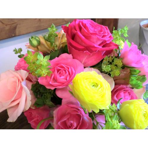 �L���[�g�ȃA�����W  PinkRose�@Mix�@(�o���ƃK�[�x���̃t�����[�A�����W�����g�j�@mix�J���[�n�@�a�����A�����L�O���A���j���A���\��A�R���T�[�g�A���C�u4
