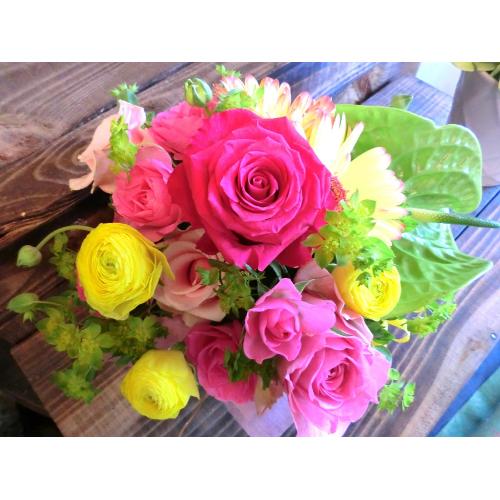 �L���[�g�ȃA�����W  PinkRose�@Mix�@(�o���ƃK�[�x���̃t�����[�A�����W�����g�j�@mix�J���[�n�@�a�����A�����L�O���A���j���A���\��A�R���T�[�g�A���C�u5