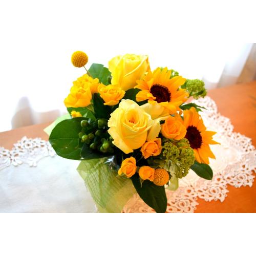 �L���[�g�ȃA�����W�@YellowSun�@�i�q�}�����ƃo���̃t�����[�A�����W�������g�j�C�G���[�I�����W�n3